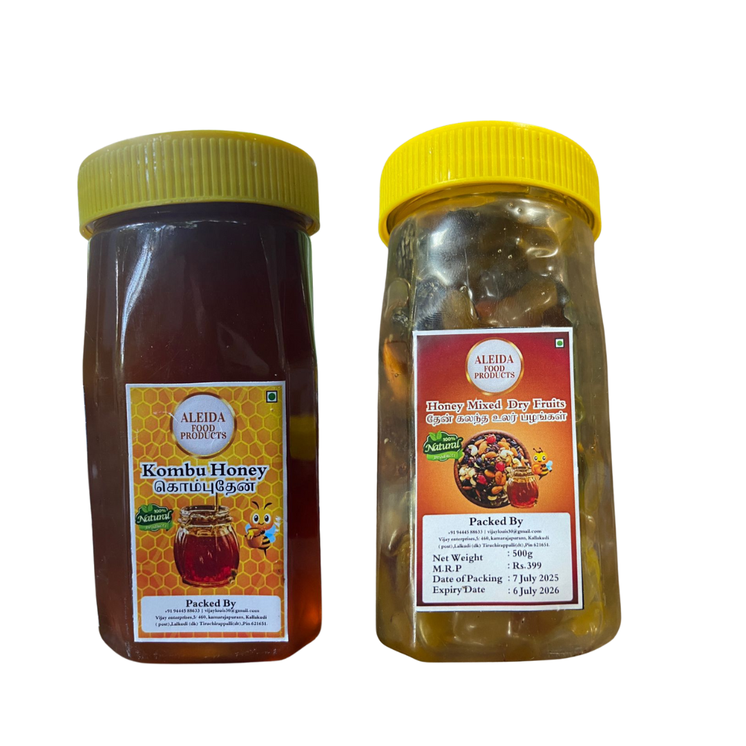 Kombu Then & Honey Soaked Dry Fruits and Nuts Combo – Pure Natural Energy Pack 500ml x 2 (Copy)